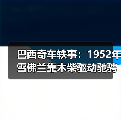 巴西奇车轶事：1952年雪佛兰靠木柴驱动驰骋半世纪（图3）