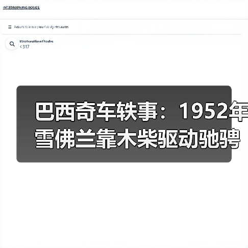 巴西奇车轶事：1952年雪佛兰靠木柴驱动驰骋半世纪（图4）