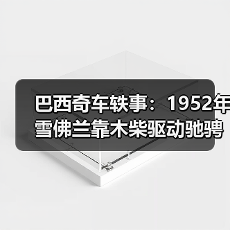 巴西奇车轶事：1952年雪佛兰靠木柴驱动驰骋半世纪（图2）